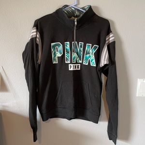 PINK tropical quarter zip